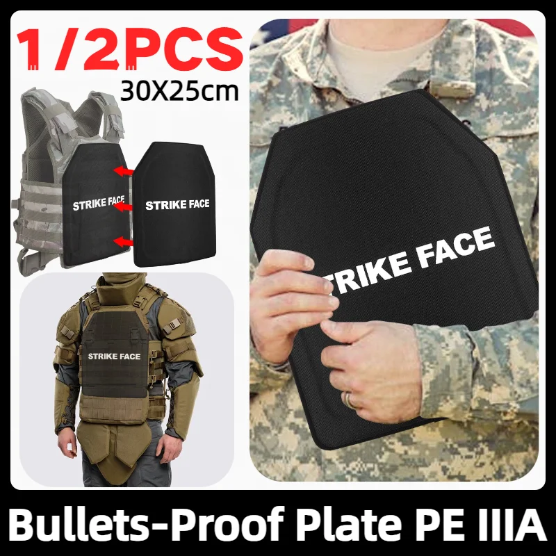 

1/2PC NIJ IIIA Grade Polyethylene PE Lightweight Bulletproof Plate 25X30CM Class 3A Bulletproof Plate High Quality Tactical Vest