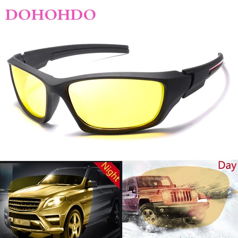 

Brand Women Polarized Sunglasses Men Oval Night Vision Black Frame Sun Glasses Safety Driving Sports Anti-Glare Goggles UV400