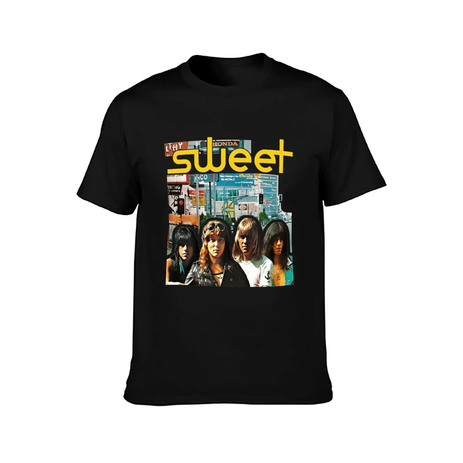 Sweet - Desolation Boulevard T-Shirt High Elasticity Sports Tee Shirt T-Shirt