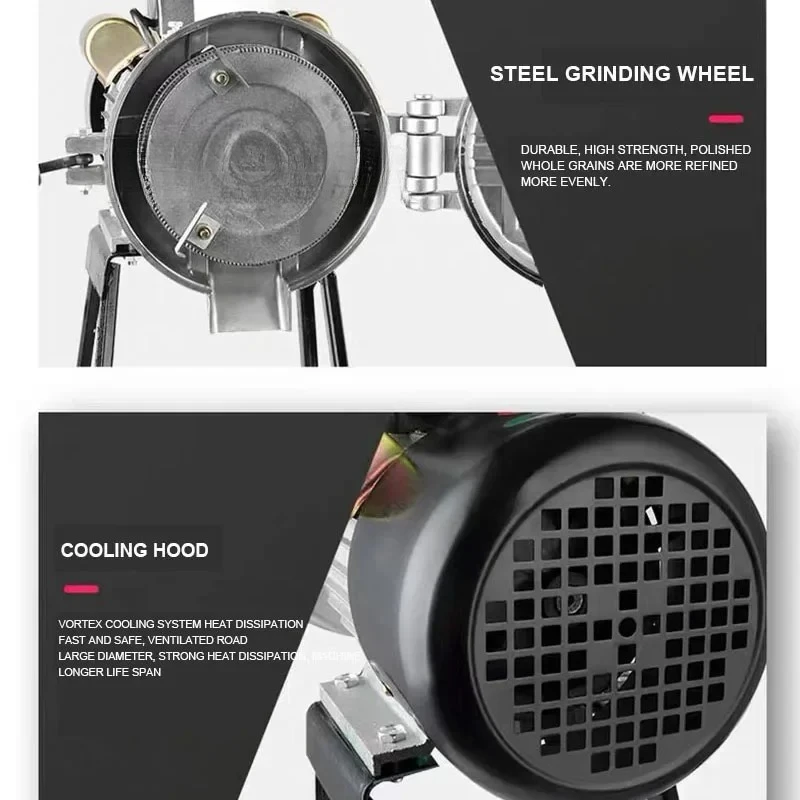 Electric Grain Cereals Grinder Grinding Machine for Dry Wet Grain Soybean Corn Spice Coffee Bean Wheat Rice