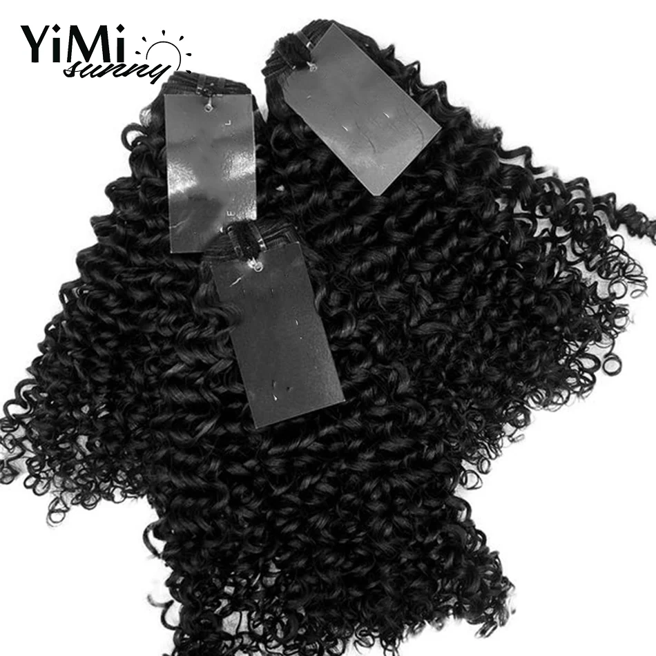 Yimisunny-extensiones de cabello humano para mujer, mechones de cabello humano rizado profundo, Remy, vietnamita, 3 piezas, venta al por mayor