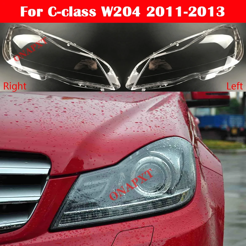 

Front Car Lampshade C180 C200 C260 Glass Lens Case Auto Caps Shell Headlight Cover for Mercedes-Benz C-class W204 2011 2012 2013