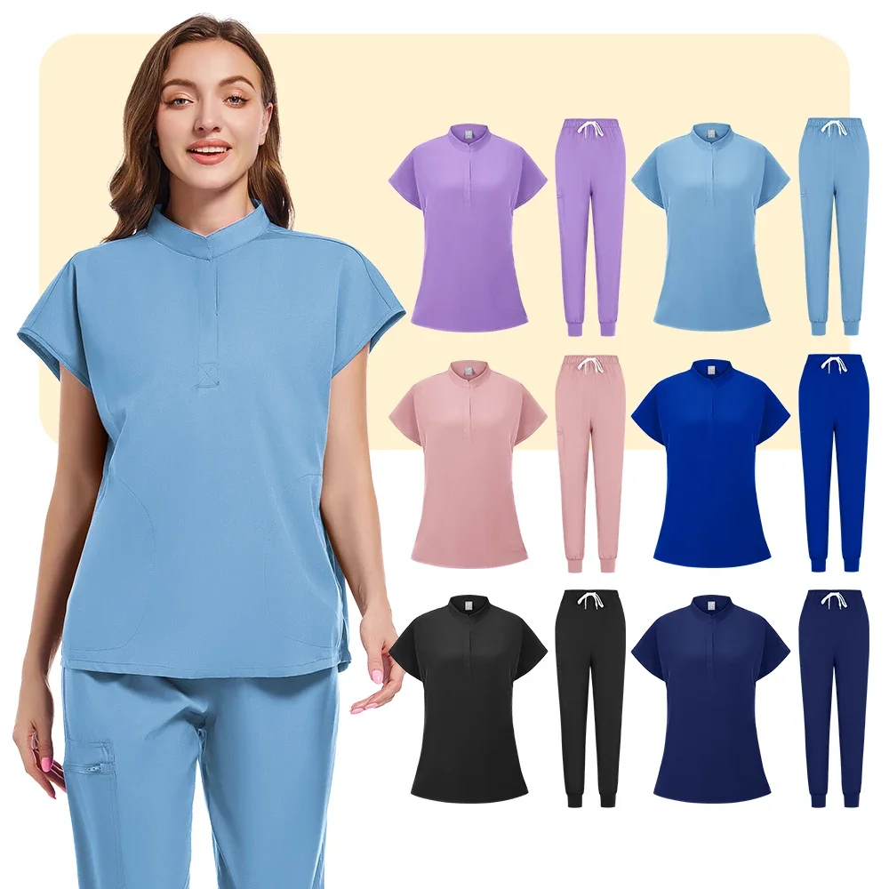 

Women's medical doctor clinical surgical set, suitable for hospital, beauty salon, dental clinic nurse accessory work uniform,