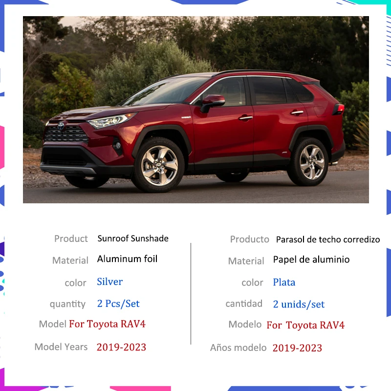 Car Sunroof Sunshade for Toyota RAV4 RAV 4 XA50 2023 2022 2021 2020 2019 Auto Roof Sunscreen Heat Insulation Anti-UV Windscreen
