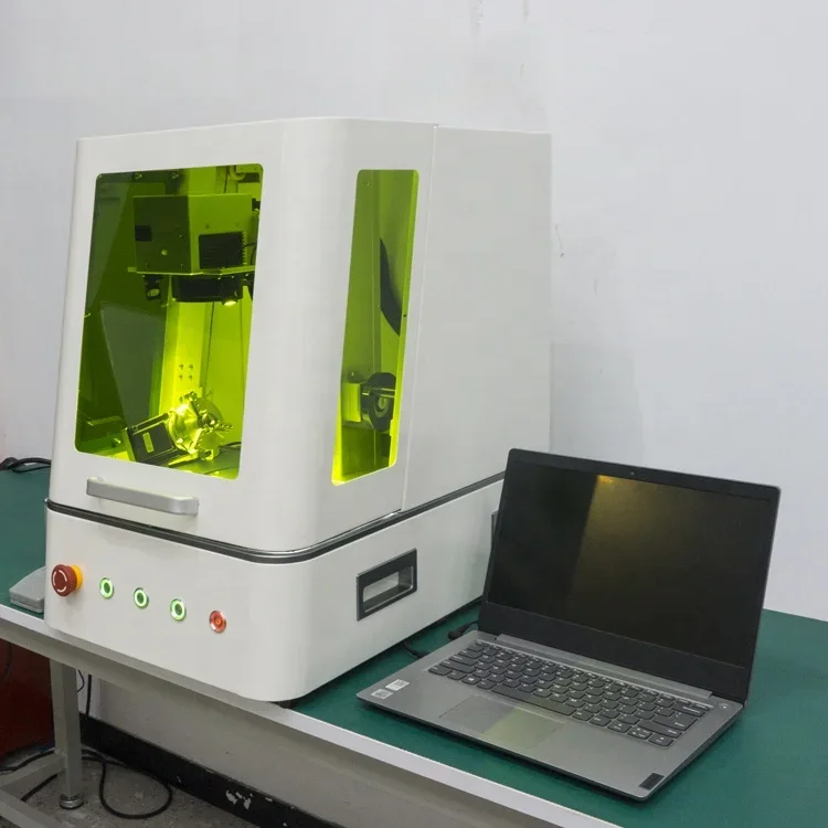 50W 80W Gold Brass Cutting Fiber Laser Marking Machine