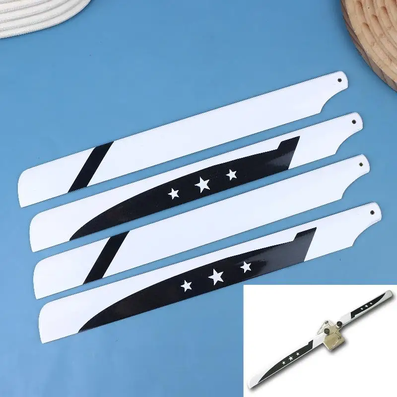 1 Paar Voor 450 Serie RC Helicopter Glas Carbon Hoofdrotor Blade Vervangende Onderdelen DIY RC Helicopter Propeller Accessoires
