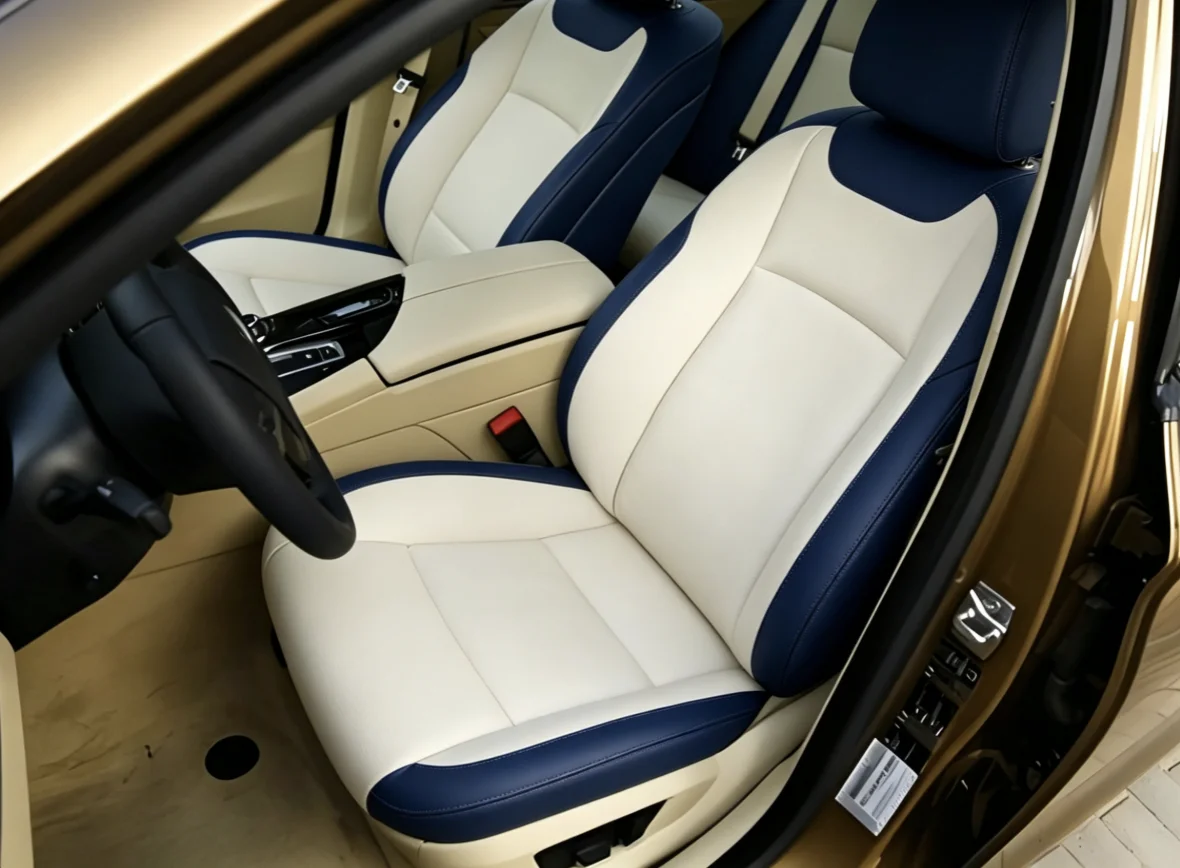 Für BMW F11 2010~2017 Maßgefertigte Autositzbezüge Luxuriöses Nappaleder 100% Passgenau Innenraumzubehör 360 ° Vollständige Abdeckung – Detail 5