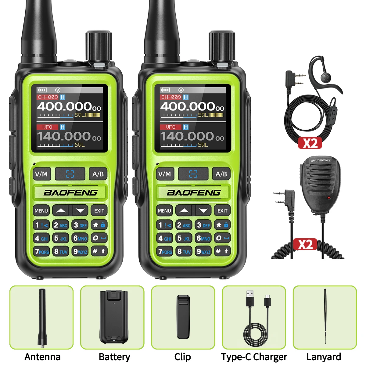 BAOFENG UV-5R Mini Walkie Talkie Multi Band Bluetooth Programmierung Drahtlose Kopierfrequenz 999CH Typ-C Long Range Two Way Radio