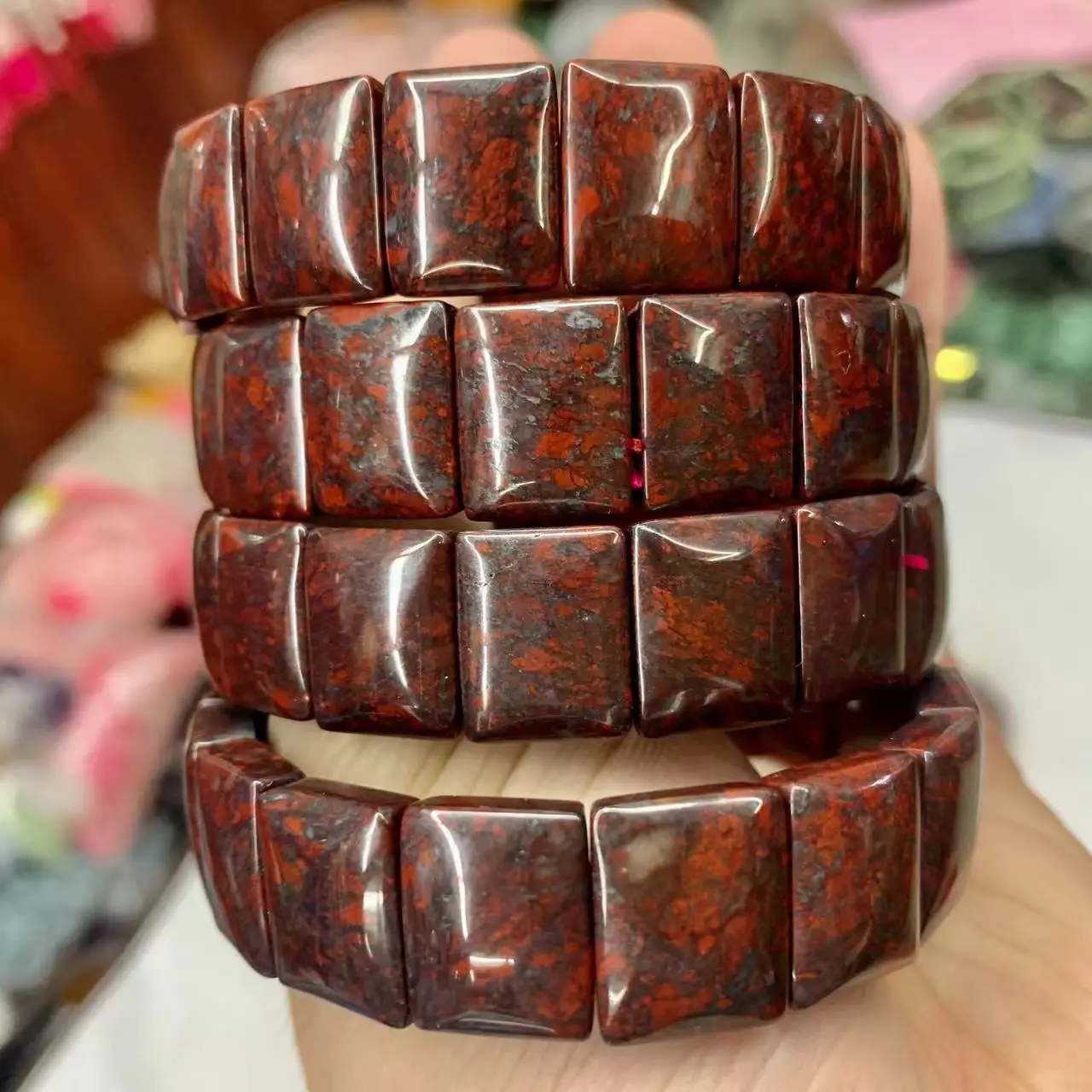 

Natural Iddingsite Stone Beads Bracelet Energy stone Jewelry Bangle For Woman For Gift Wholesale ！