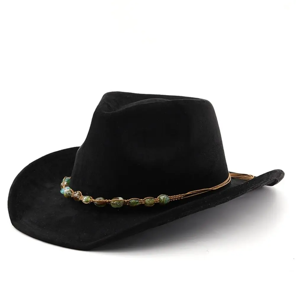 

Cool Vintage Western Cowboy Hat Beach Wide Brim Cowgirl Knight Hat Outdoor Visor Sun Protection Jazz Hat Travel