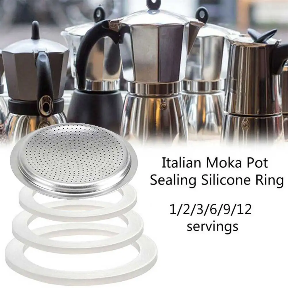 New Coffee Silicone Ring Italian Moka Pot Flexible Washer Gasket Ring Coffeeware Replace For Cups Moka Pot Espresso Coffee Maker