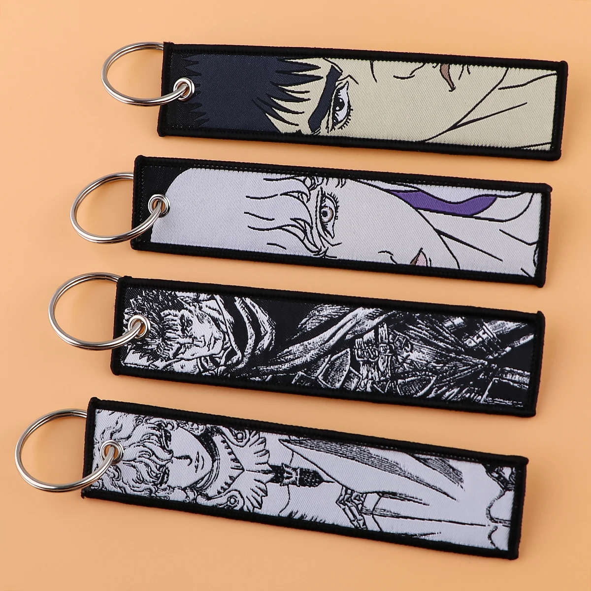 

1pcs Cartoon Cool Embroidered Keys Tag Keychains for Women Keyring Anime Car Keys Fashion Jewelry Accessories Gifts