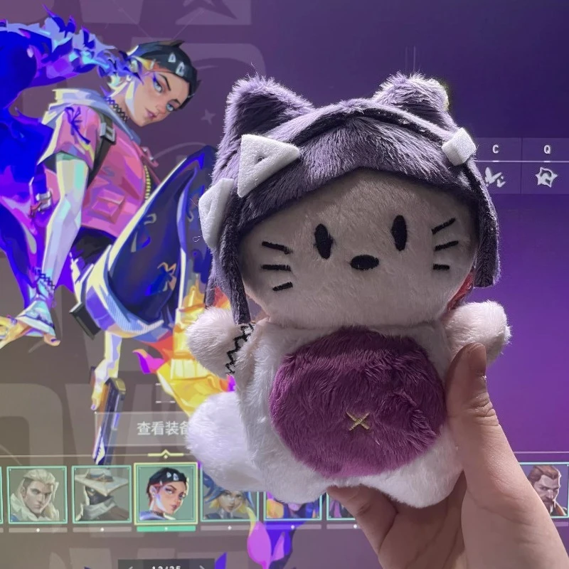 

18 см/7,09 дюйма Valorant плюшевая гвоздика Vyse Cat Писк мягкие игрушки игровая периферия Kawaii подарок на день Святого Валентина Коллекционная декоративная кукла