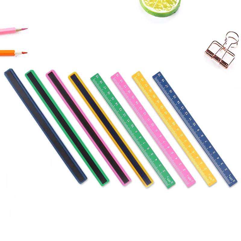 5 PCS/Set Magnetic Scale Ruler Whiteboard Blackboard Measuring School Supplies Cute Stationery Educational Drawing Straight Edge