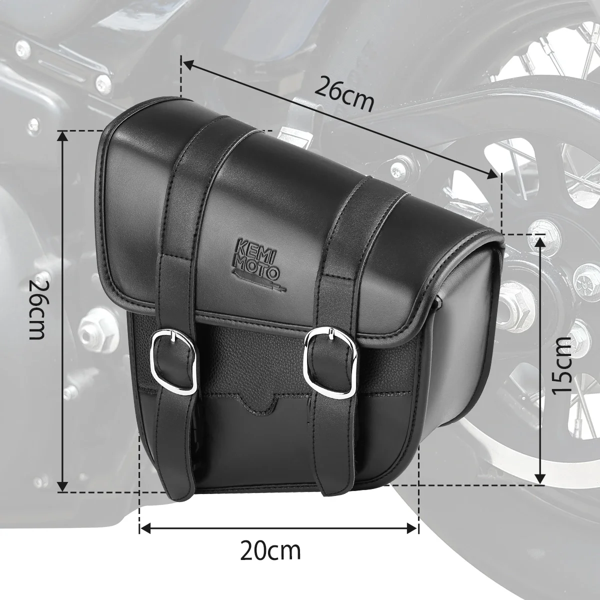 Motorcycle Swingarm Bag Left Side Solo Bags Retro Leather Swing Arm Saddlebag for Softail Dyna Low Rider Motorcycle Accessories