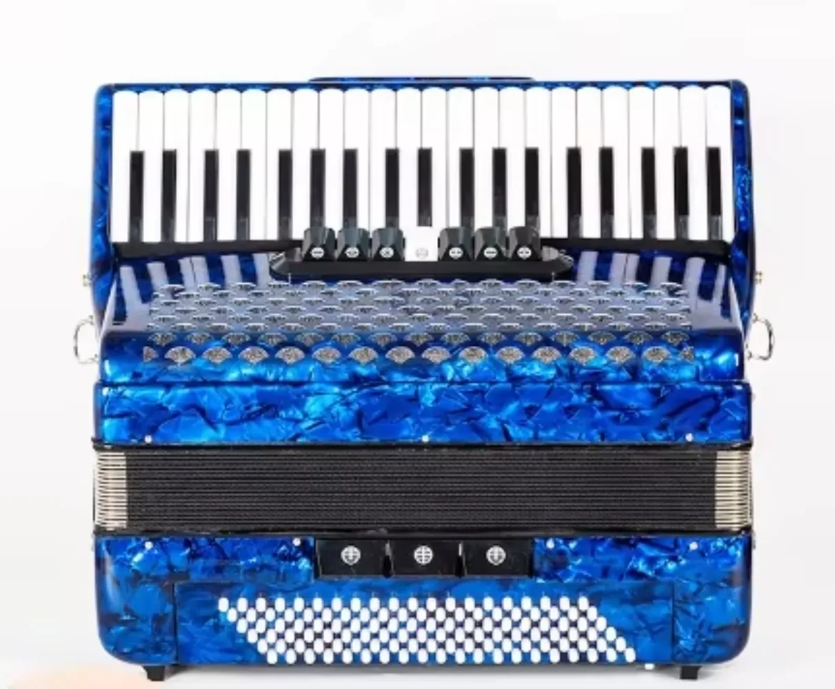 الأكورديون الخشبي ثلاثة صفوف القصب لوحة المفاتيح الأكورديون الكبار مخصص 60 باس