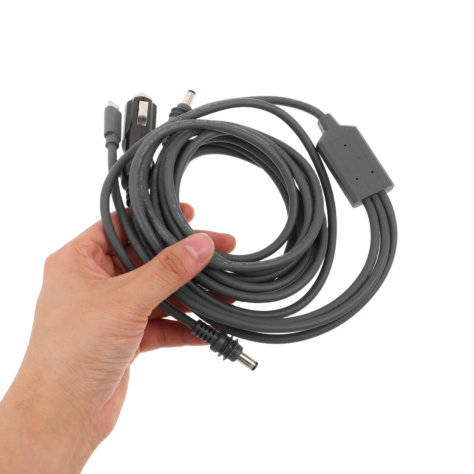 Car Lighter Converter to USB-C 3-in-1 Dc Socket Adapter Compact Lightweight Fast Charge Cable for Daily Commute Road Trips 9.8ft