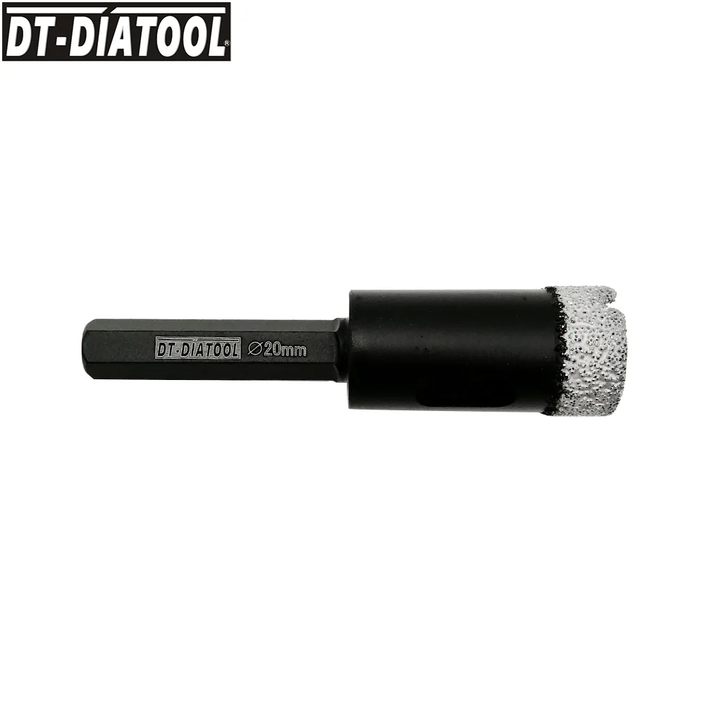 DT-DIATOOL 2 Đơn Vị Lục Giác Vỏ Kim Cương Lõi Khoan Khoan Gạch Men Lỗ Thấy Khô Lõi Khoan Khoan Đường Kính 20Mm