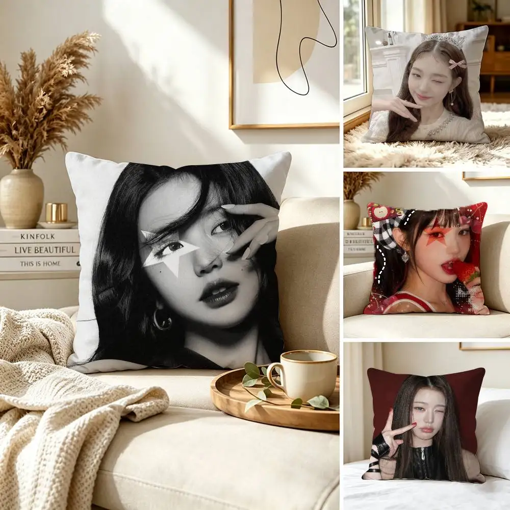 Korean Kpop J-Jo J-Jang Won-young Pillow Case for Sofa Living Room Home office Decor Protective Cover