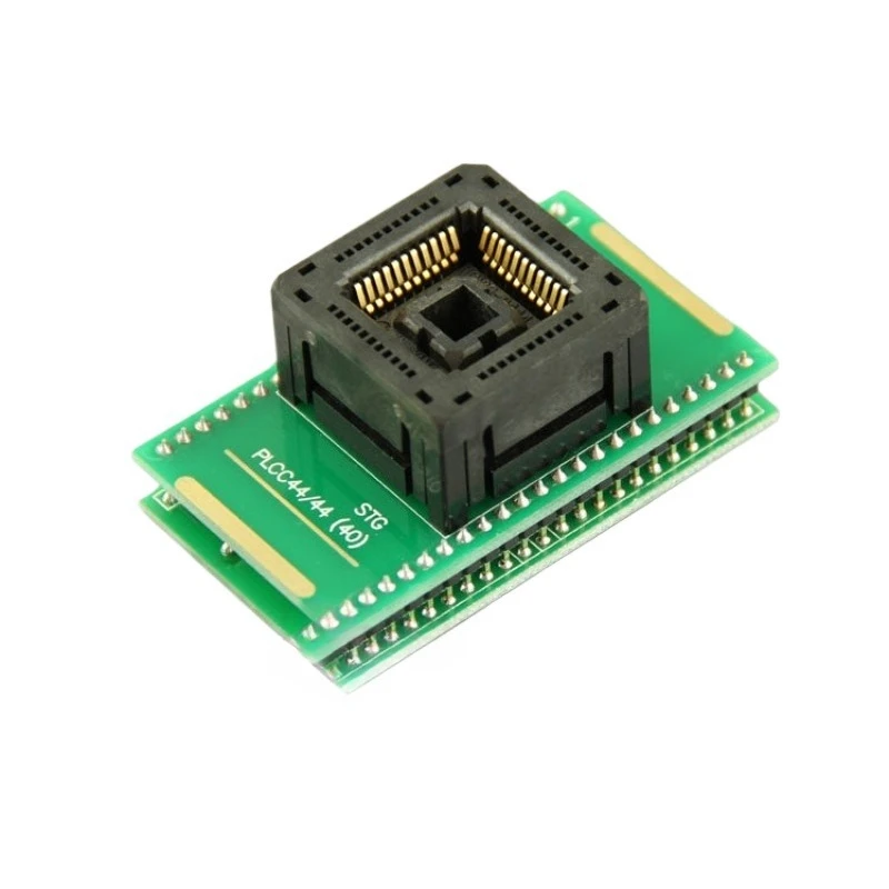 For PLCC44 To DIP40/DIP44 Burning Block Programming Block Adapter Chip Test