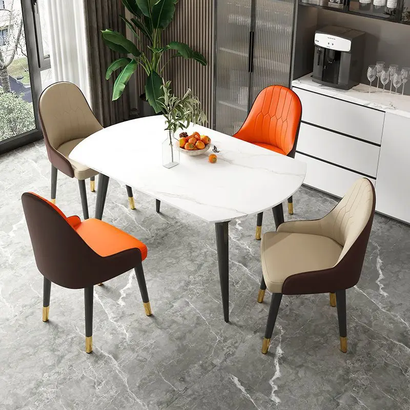 Modern Luxury Hotel Dining Chairs with High Backrest Soft Pack for Private Rooms Cafes Bars Family Dining for Small Apartments
