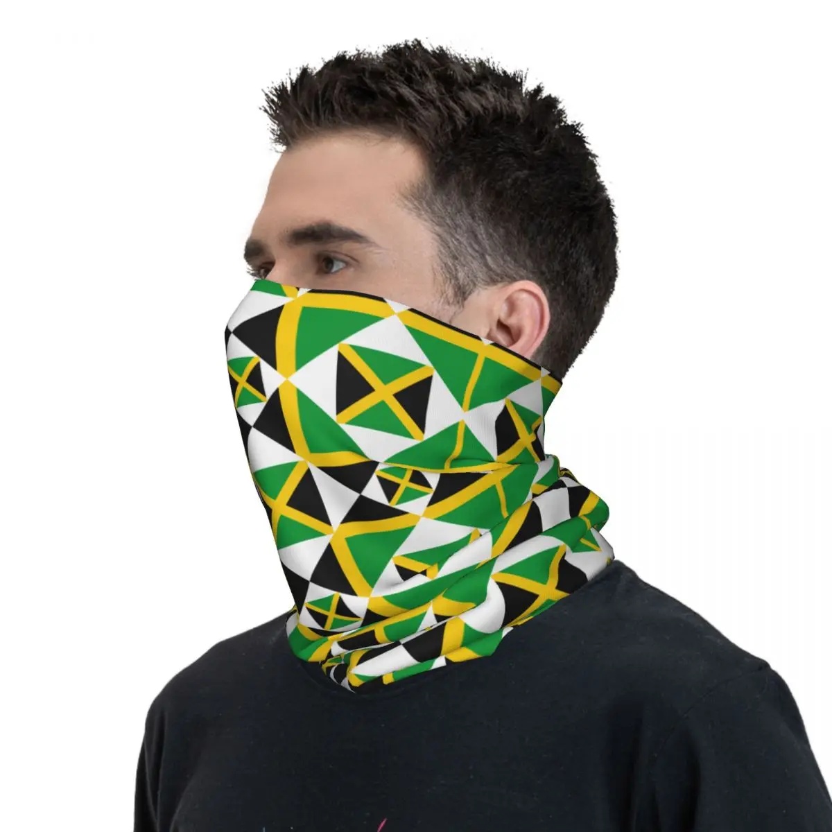 Máscara Bandeira do Caribe para Moto, Multifuncional Equitação Balaclava, Bandana Respirável, Lenço Indiano