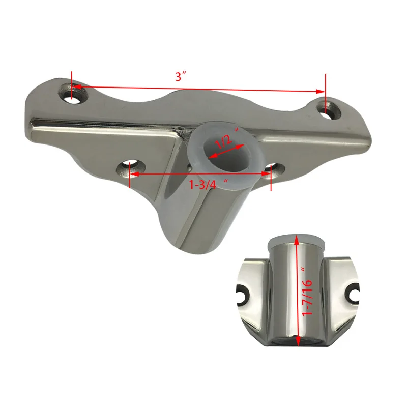 316 Stainless Steel Butterfly Oarlock Marine Hardware Boat Paddle Holder Fixed 316 Stainless Steel Butterfly Paddle Holder