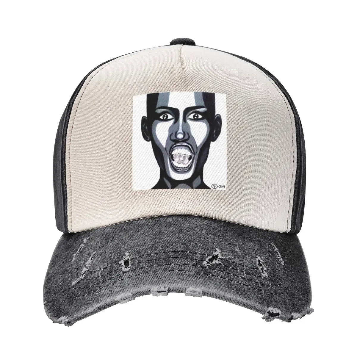 Grace Jones Diamonds in Mouth Baseball Cap Golf Hat Man Hat Man Luxury Military Tactical Cap Hat Man For The Sun Women's