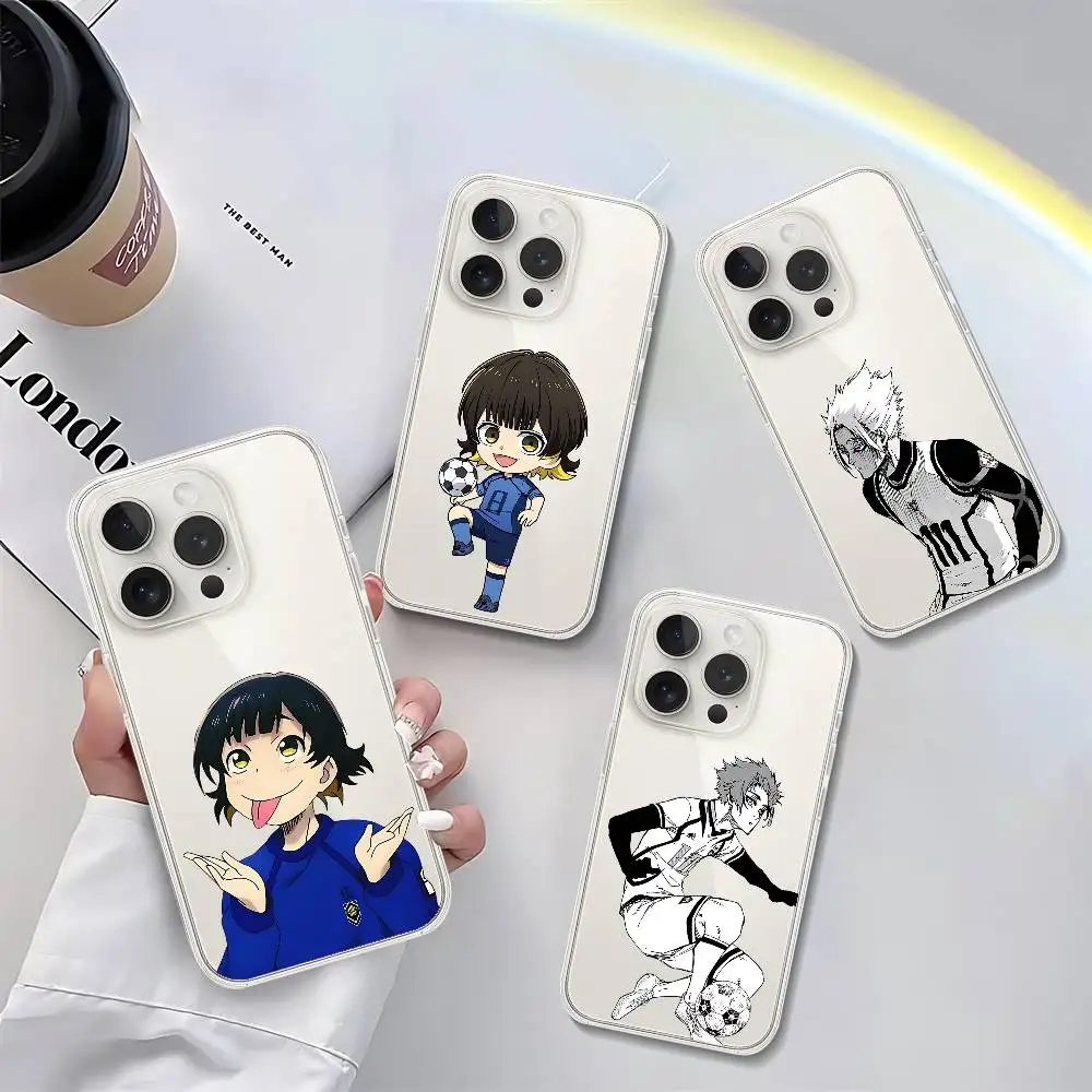 Coque de téléphone Cool avec serrure bleue, étui souple et Transparent résistant aux chocs pour IPhone 17,16,15,14,13,12,11 Pro Max, Mini et Plus