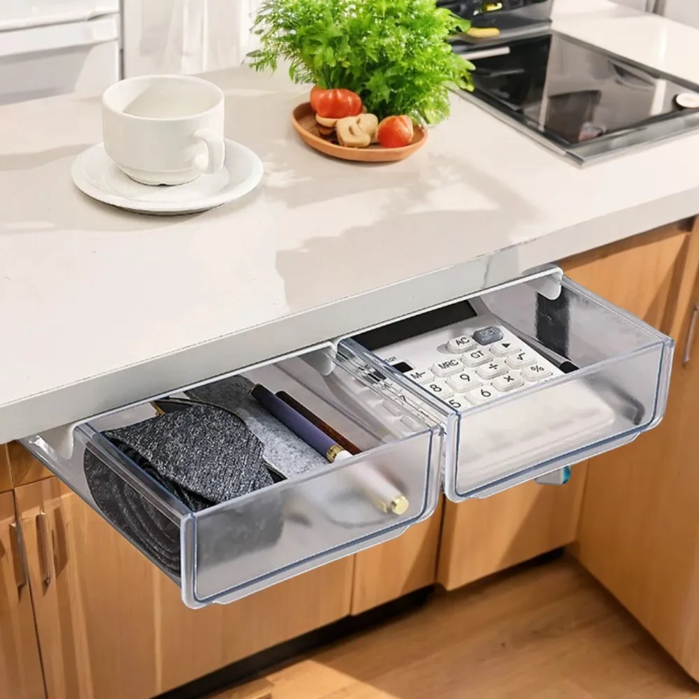 Efficient, modern, and sleek under desk tray organizer with a stylish hidden drawer - Stylish solution for organizing essential 