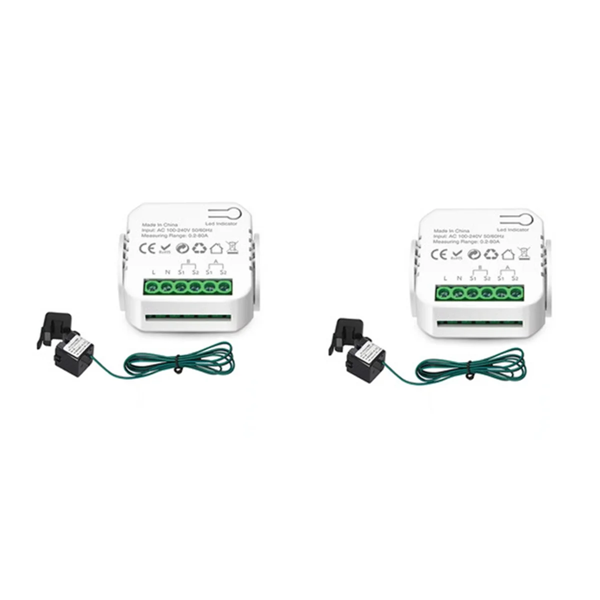 

ABQR Tuya WiFi 80A Smart Meter Digital Energy Meter Current Transformer Solar PV Power Production Consumption Monitor