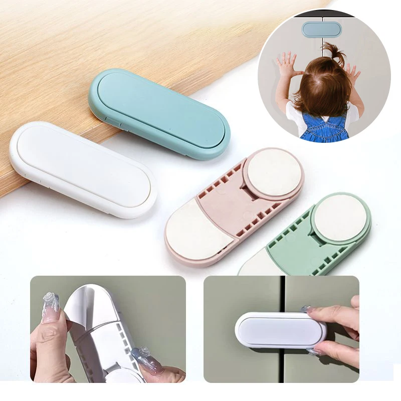 Child Safety Lock Universal ABS Safe Window Lock Drawer Anti-opening Handle Lock Baby Anti-pinch Hand Protection Accessories