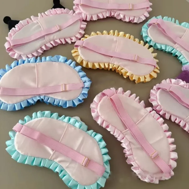 새롭고 귀여운 멜로디 만화 눈 마스크 수면 보조기구, 휴대용 여행용품, 다양한 색상, 친구에게 선물하기 좋은 여행용품 썸네일 5