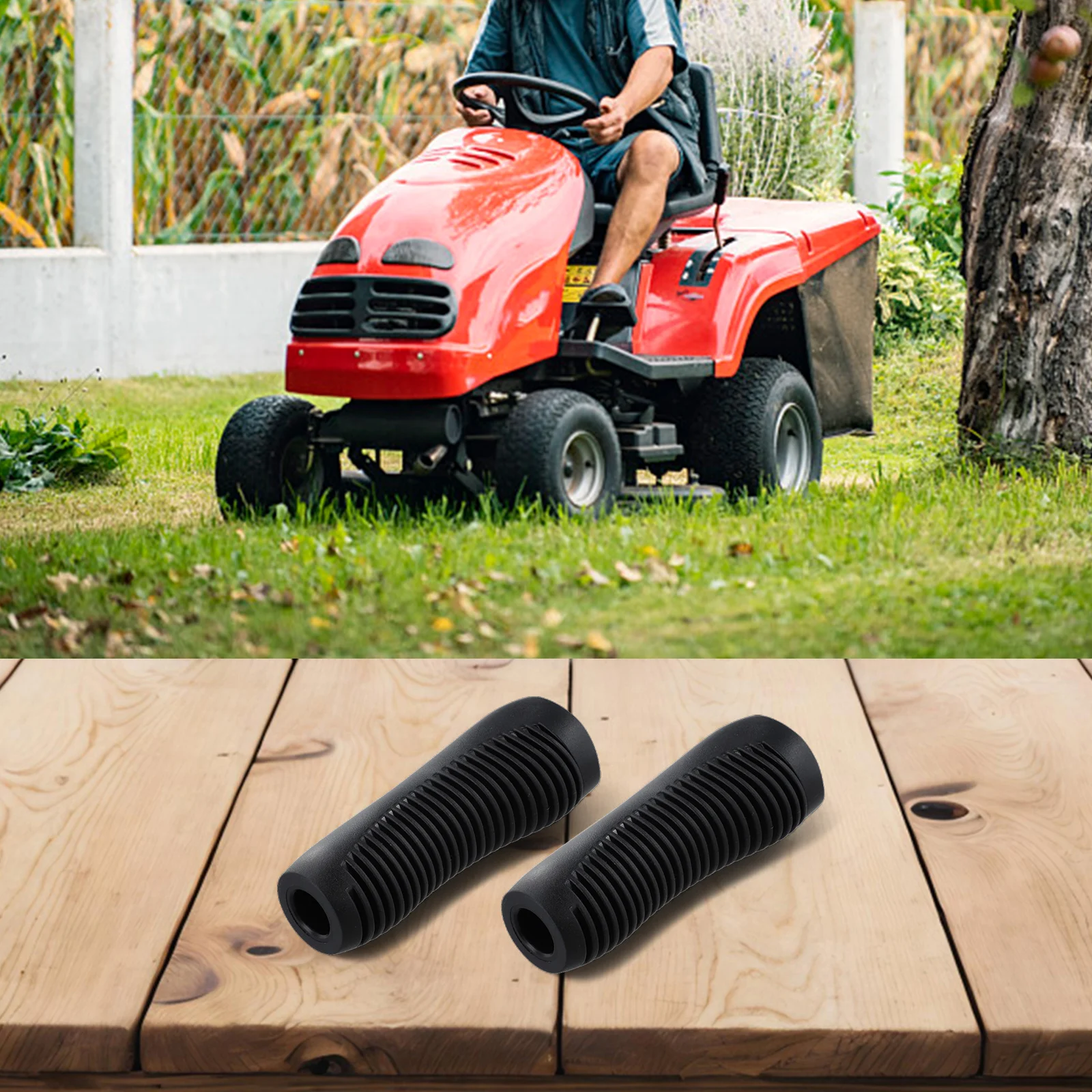 Paquete de 2 manijas de elevación de cubierta de tractor de césped con empuñadura antideslizante de goma para modelos cómodos 532196492 532445060 532411555 Fácil de reemplazar