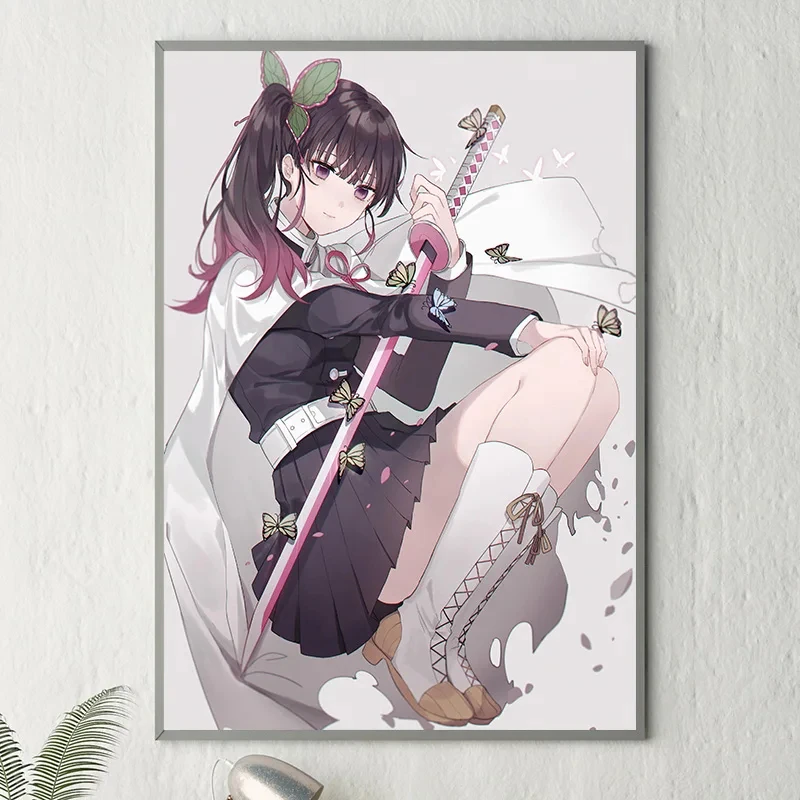 Anime Demon Slayer Silk Print Mural Print Poster Wall Home Living Room Wall Decoration Painting Modern Art Poster