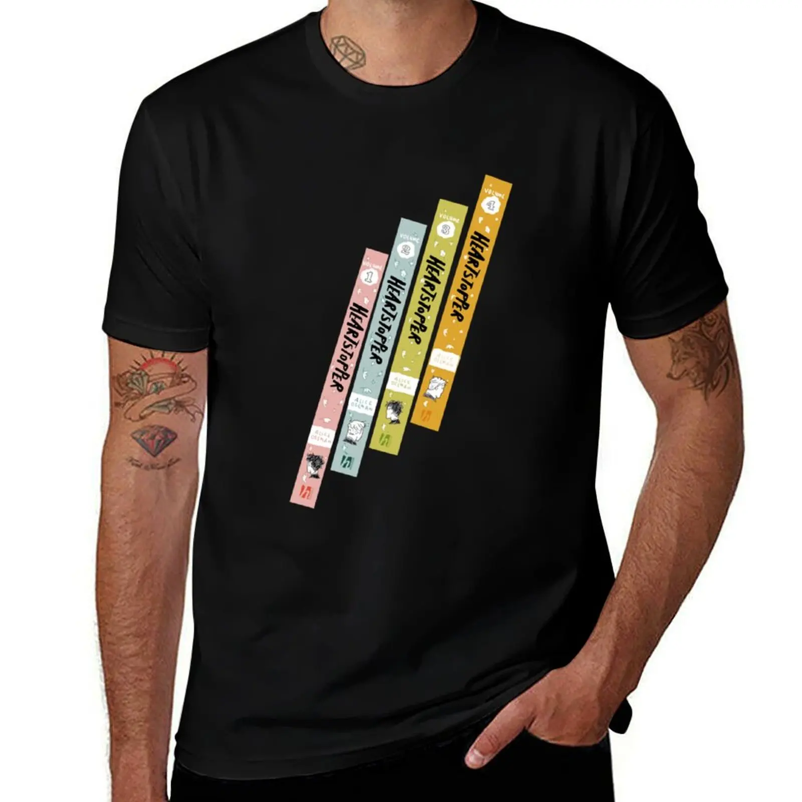 Hearstopper Stack T-Shirt Large Size Basic Casual T-Shirt