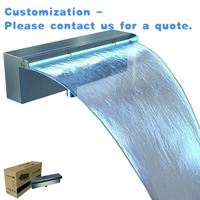 

custom.Manufacturers' 304 Stainless Steel Indoor Outdoor Waterfall Fountains Cascades Wall Decor Pool Waterfall Garden Ornaments