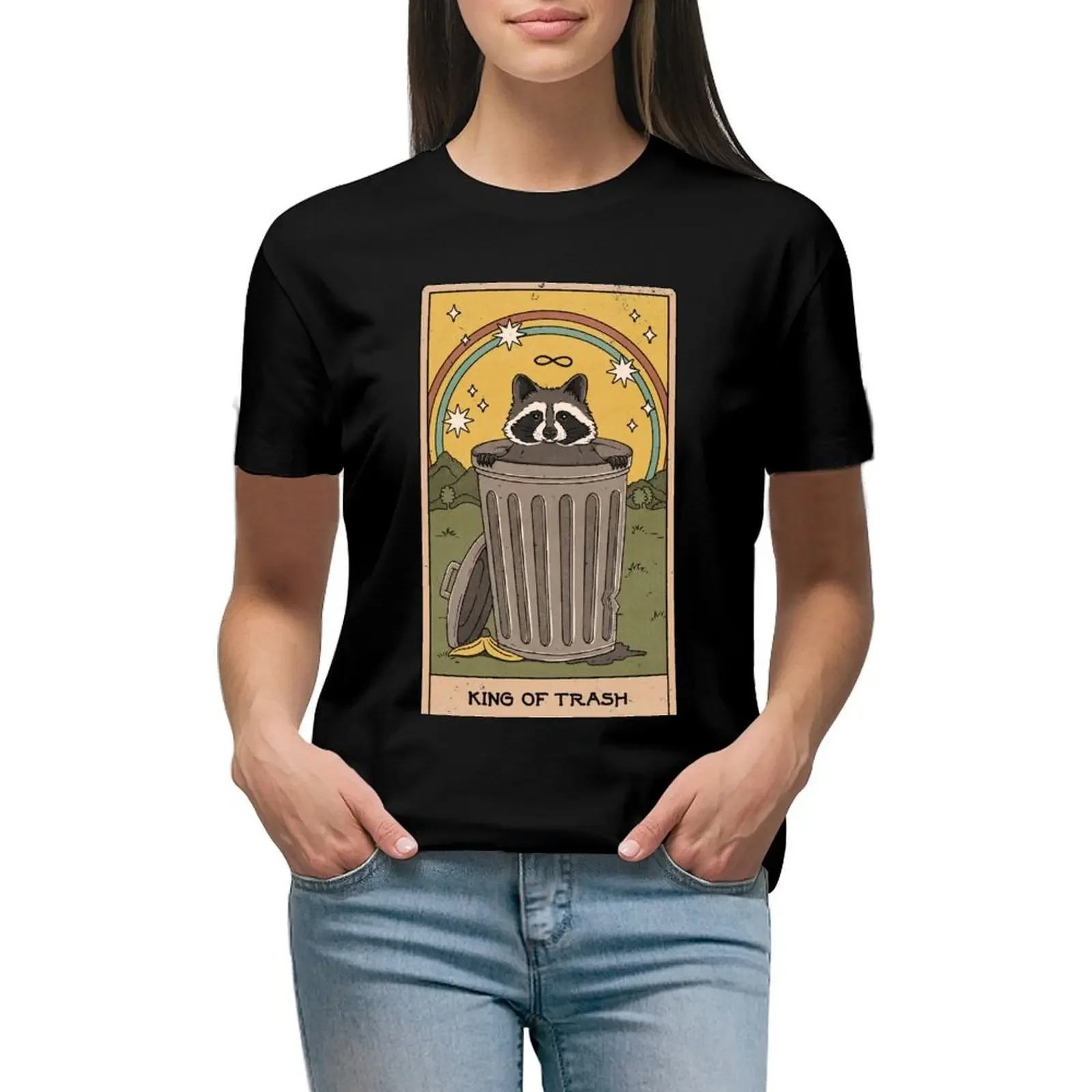 

King of Trash T-Shirt aesthetic clothes kawaii clothes vintage animal prinfor tshirts for Women