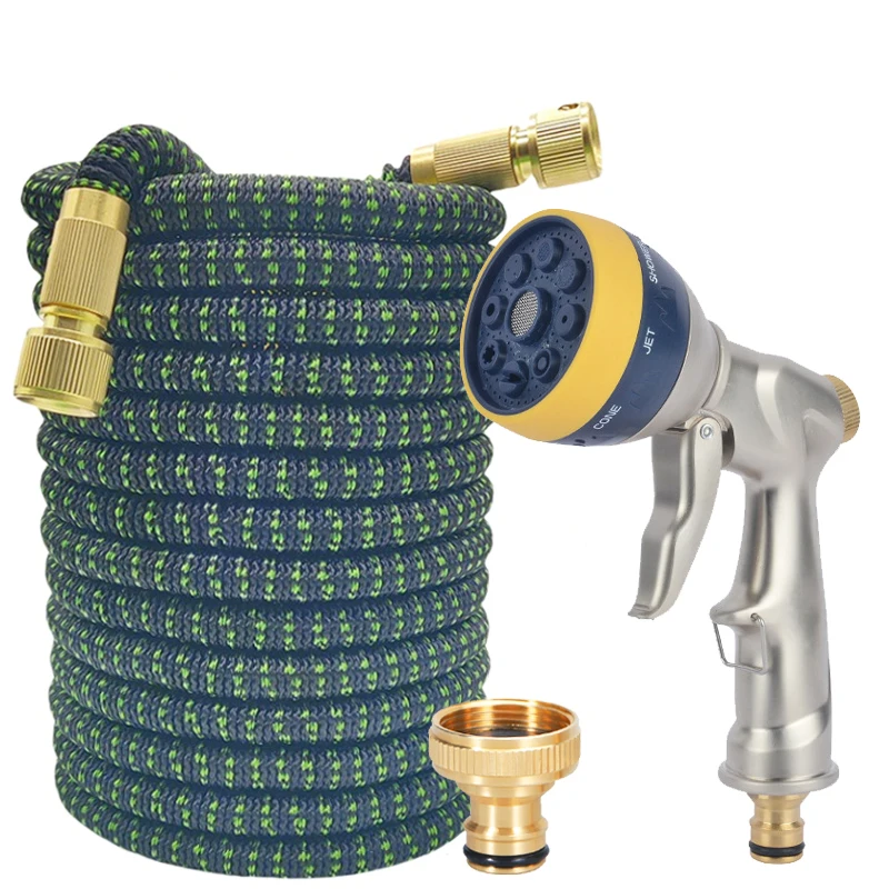 

Удлиненный волшебный садовый шланг, водяной пистолет для мойки автомобилей высокого давления, садовая водопроводная труба, подходит для инструментов для орошения и чистки