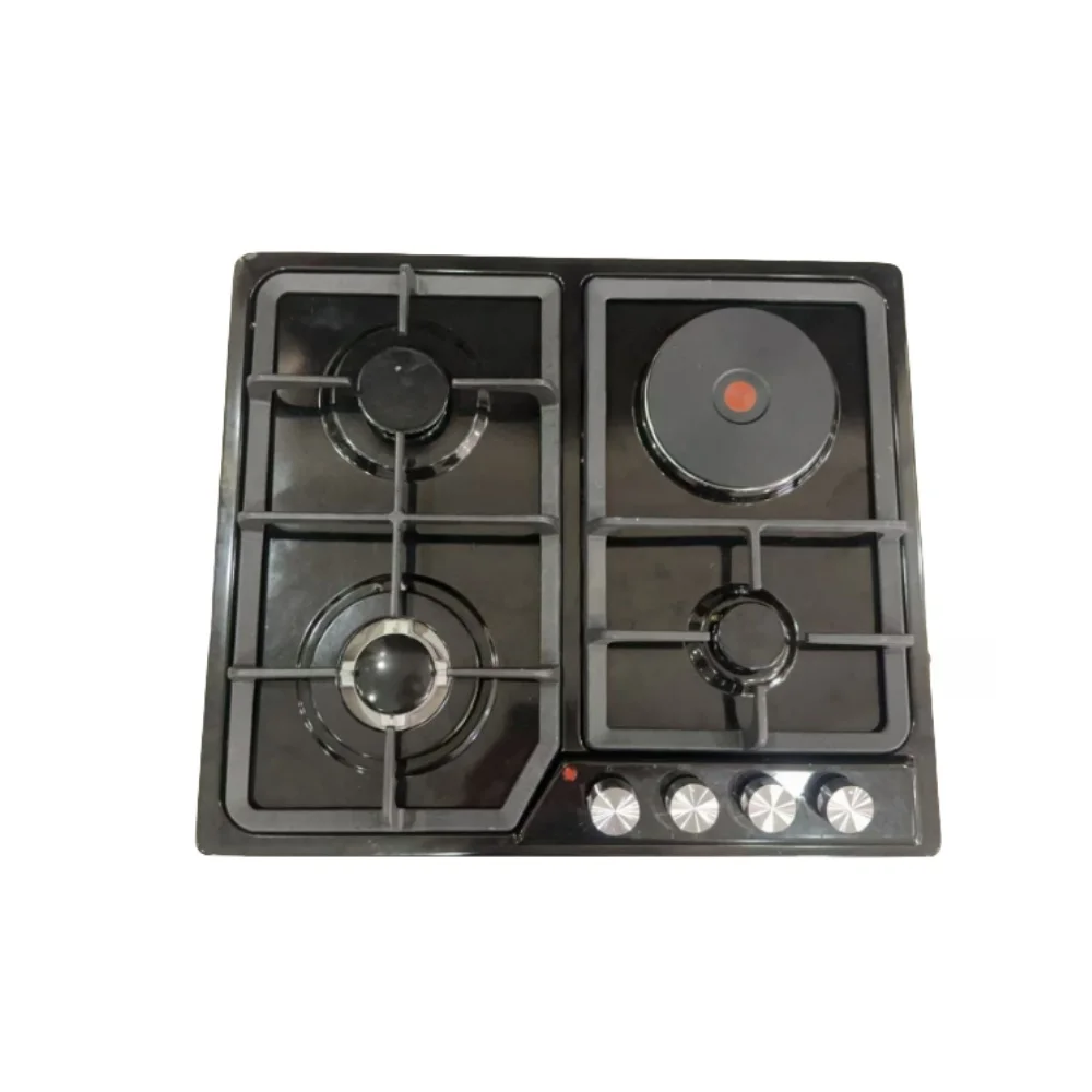 빌트인 블랙 글라스 패널 4구 스마트 글라스 상판 가스레인지 (주방용)
