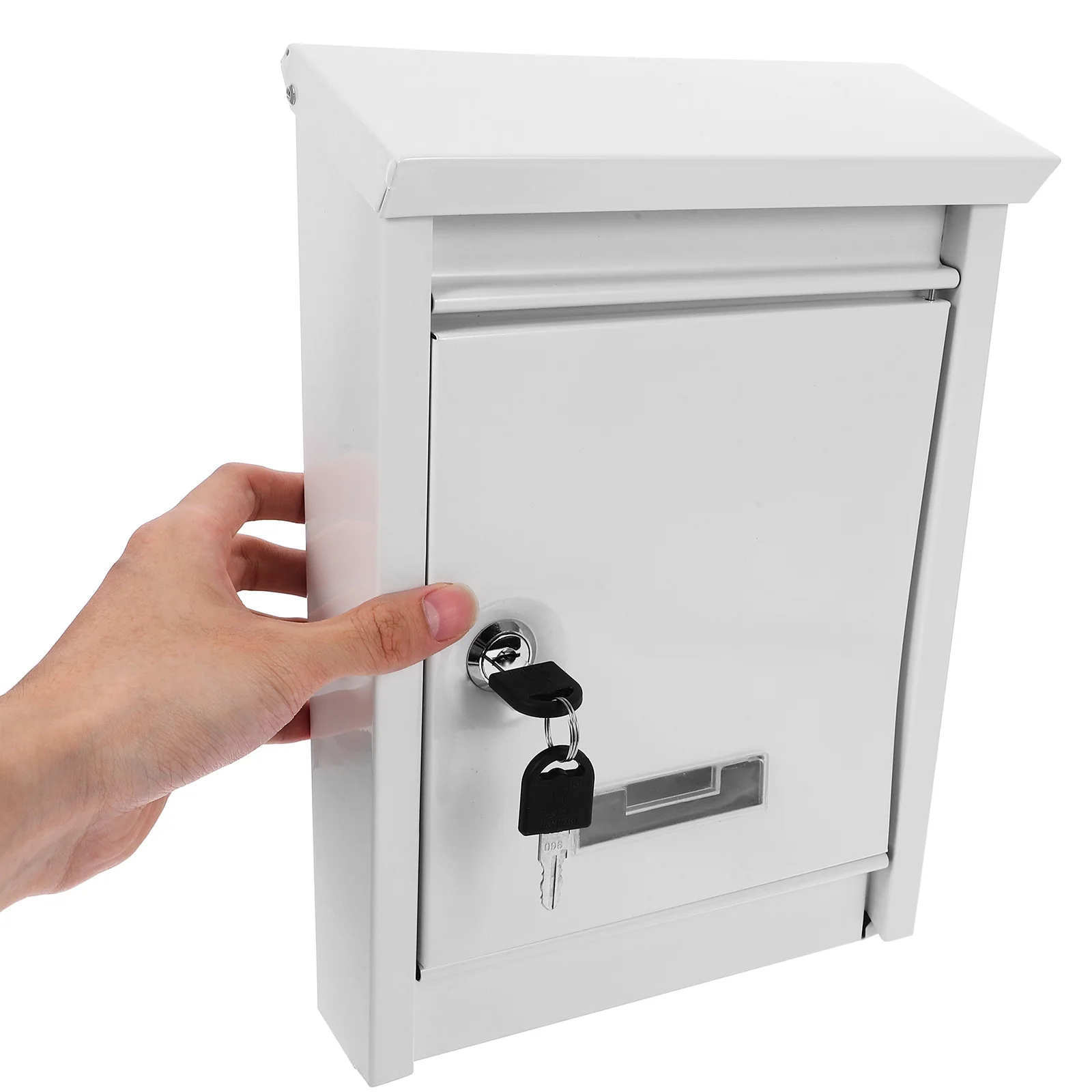 

Black Villa Mailbox Wall Mounted Iron Lockable Waterproof Mail Box Large Capacity Outdoor Letter Box for Home Mailbox with Lock