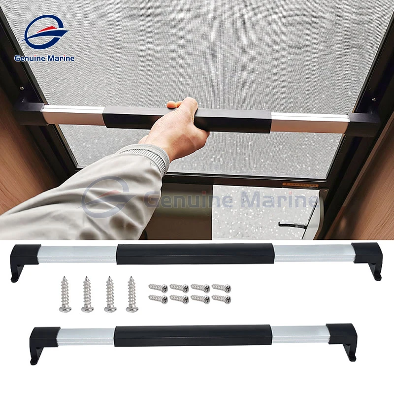 RV Screen Door Cross Bar Handle Screen Window Armrest Adjustable 55-73CM RV Door Handle With Sturdy And Secure Non-Slip Grip