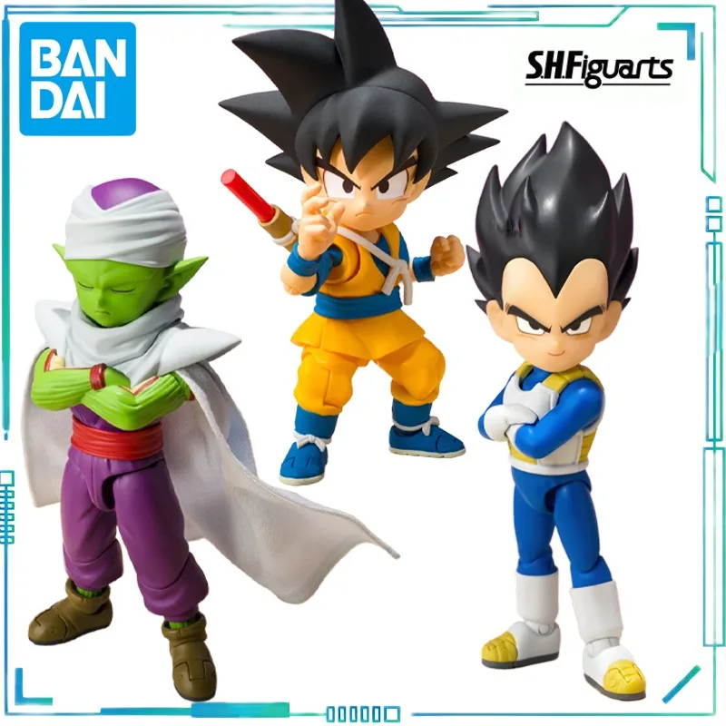 

BANDAI Genuine S. H. Figuarts Series Dragon Ball Series MINI DAIMA- Bak and Beijita and Sun WuKong Movable Model Collectibles