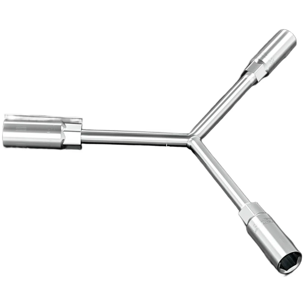 Alloy Steel Y Type Triple Hex Socket Wrench Set with Extension Bar for Automotive Repair and Mechanical Maintenance