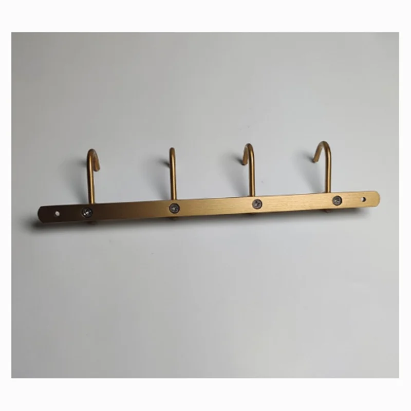 

A84E-Brass Row Hooks Rack Wall Mounted Bronze Towel Hook For Bathroom Coat Rack For Kitchen Garage