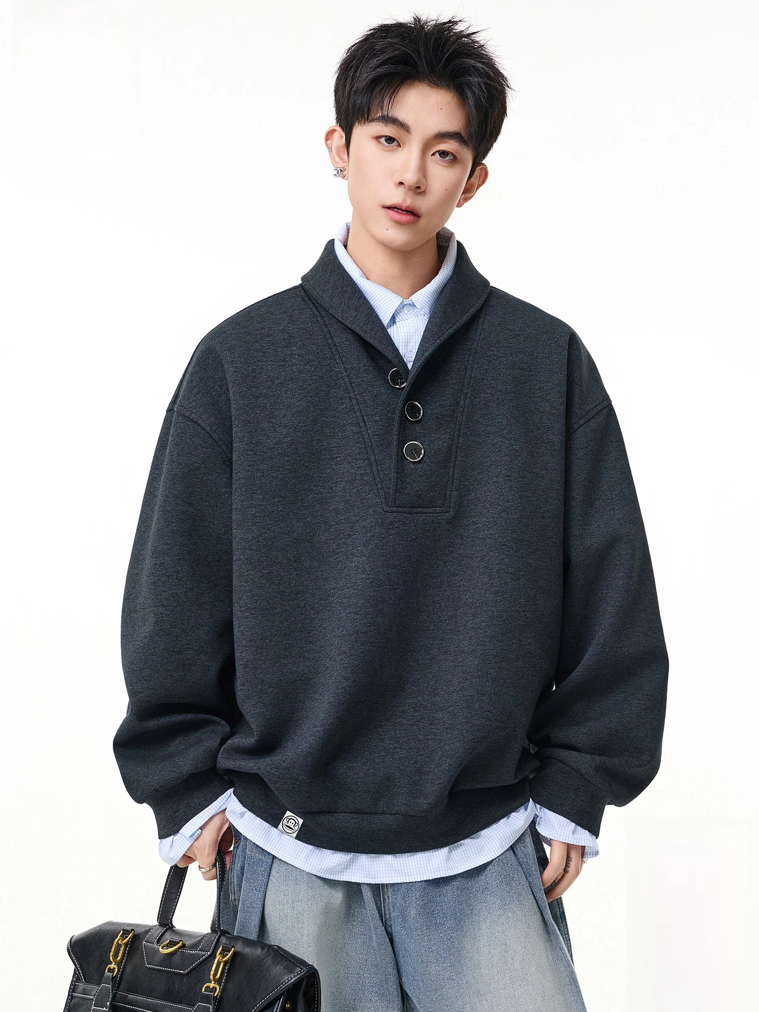 

Мужская толстовка Paul Frank с длинными рукавами, свободного кроя, повседневная, весенняя, модная, в университетском стиле, удобная, из смесового полиэстера и хлопка