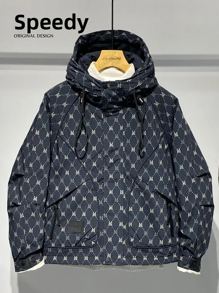 

Утепленная мужская зимняя рабочая куртка с капюшоном, повседневная, ветрозащитная, из полиэстера, с наполнителем из белого пуха