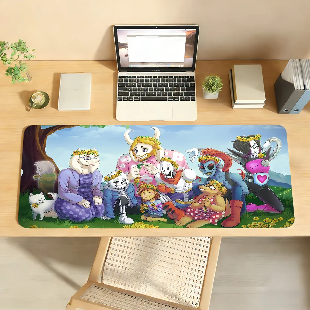 U-UndertaleS Mouse Pad Non-slip Locking Edge DeskMat PC Laptop Accessories Rubber Office Keyboard Game Carpet 350x900x3mm