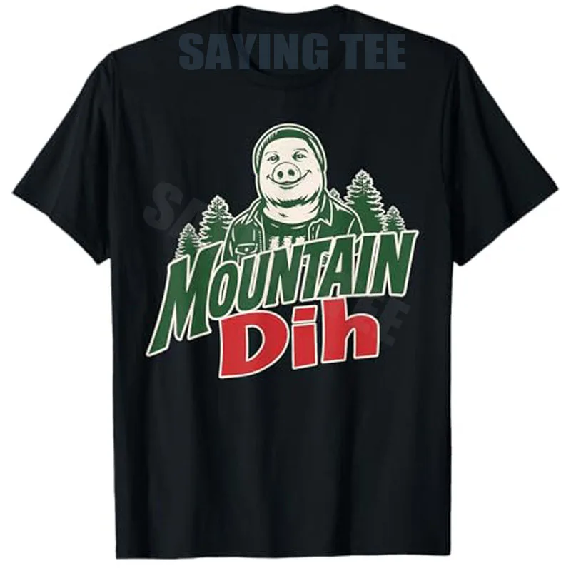 Mountain Dih John Pork Brainrot Meme Vintage Retro T-Shirt Y2k Mens Fashion Clothes Novelty Gift Summer Fashion Short Sleeve Tee