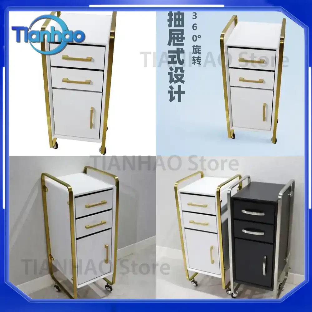 Multi-Functional Salon Tool Cabinet Trolley for Hair Salon Beauty Removable Locker Rack